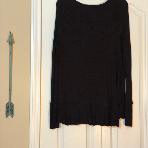 Free People We the Free Long Flowing Black Sweater - Picture 8 of 8